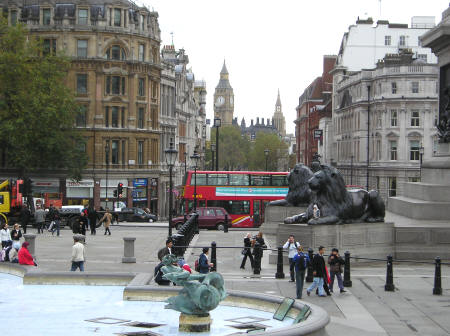 Trafalgar Square in London England